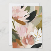 Invitation Elégantes fleurs florales peinture 50e anniversair (Dos)