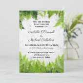Invitation Élégantes fougères naturelles Romantique Feuille M (Debout devant)