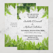 Invitation Élégantes fougères naturelles Romantique Feuille M (Devant / Derrière)