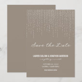 Invitation Élégantes lumières suspendues Save the Date (Devant / Derrière)