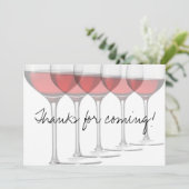 Invitation Élégantes Lunettes de vin rouge (Debout devant)