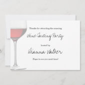 Invitation Élégantes Lunettes de vin rouge (Dos)