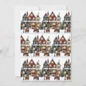 Invitation Élégantes Maisons Classiques Village Noël (Dos)