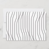 Invitation Élégantes rayures blanches noires. Mariage GAY mod (Dos)