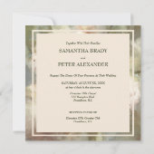 Invitation Élégantes Roses Antiques, Douce Florale Aquarelle  (Dos)