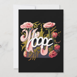 Invitation Élégantes Roses Roses Espoir Typographie
