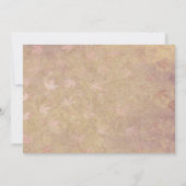 Invitation Élégantes roses rouges feuilles tombantes  (Dos)