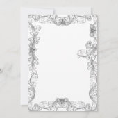 Invitation Élégantes soirs en noir et blanc mariage (Dos)