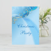 Invitation Élégantes torsades d'argent et étincelles de floco (Debout devant)