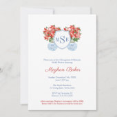 Invitation Élégantes vacances Monogrammes & Mimosas Fête des  (Devant)