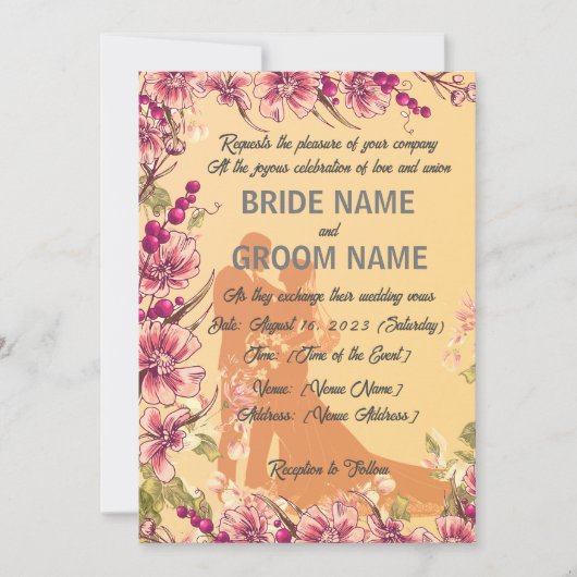 Invitation "Elegantly Enchanted : Un Mariage Vintage (Devant)