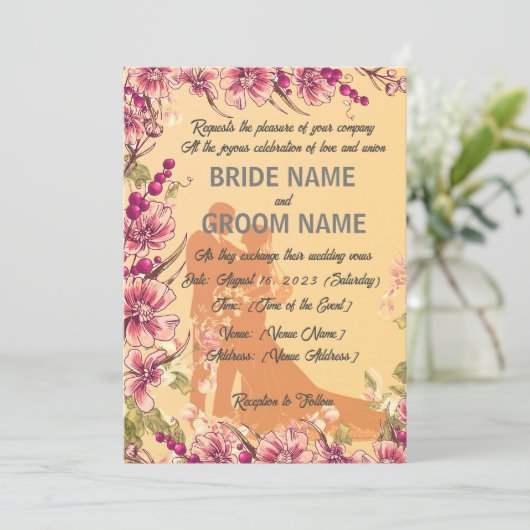 Invitation "Elegantly Enchanted : Un Mariage Vintage (Debout devant)