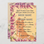 Invitation "Elegantly Enchanted : Un Mariage Vintage (Devant / Derrière)