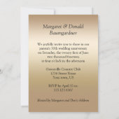 Invitation Élégants cœurs tourbillonnants 50e anniversaire ph (Dos)