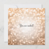 Invitation Élégants feux de Parties scintillant en cuivre Bab (Dos)