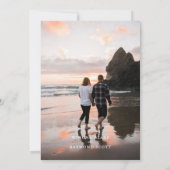 Invitation Élégants Initiales de laurier d'argent noir et rou (Dos)