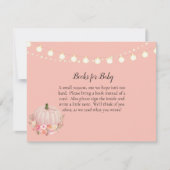 Invitation Élégants Livres Citrouilles Pour Baby shower (Devant)