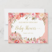 Invitation Élégants Livres Citrouilles Pour Baby shower (Dos)