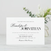 Invitation Élégants Noms de Mariage Serif Script Horizontal (Debout devant)