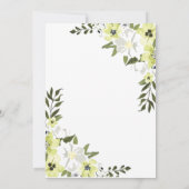 Invitation Élégants pétales et Fête des mariées de poursuites (Dos)