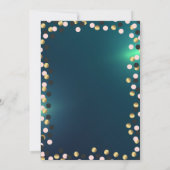 Invitation Elégants points d'or, Tiara Green Quinceañera (Dos)