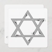 Invitation elegent star of david (Devant / Derrière)