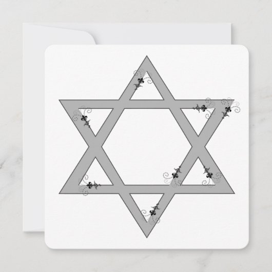 Invitation elegent star of david (Devant)