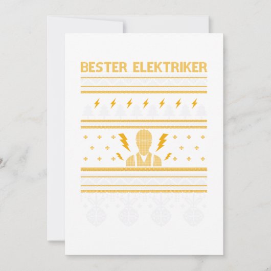 Invitation Elektriker électronique laide cadeau de Noël (Devant)