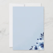 Invitation Élément avec des anémones bleues Aquarelle Sip And (Dos)