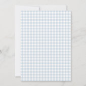 Invitation Élément bleu Gingham bleu Anniversaire Aquarelle (Dos)