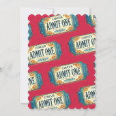 Invitation Élément de cirque à l'aquarelle mignon pour annive (Dos)