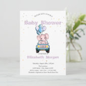 Invitation Élément de décor pour Baby Shower Éléphant bébé,Vo (Debout devant)