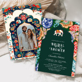 Invitation Élément de décoration de mariage indien éléphant é