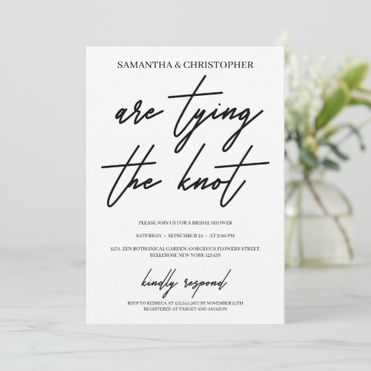 Invitation Elément de typographie manuscrite moderne (Debout devant)