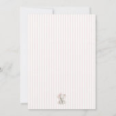 Invitation Élément rose éléphant Fille Baby Shower (Dos)