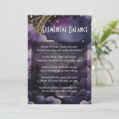 Invitation Elemental Balance Pagan Prayer Ritual Card (Debout devant)