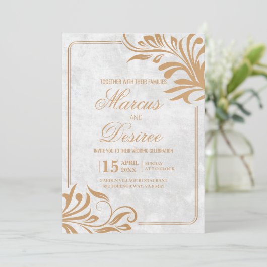 Invitation Éléments Classiques Stylisés (Debout devant)