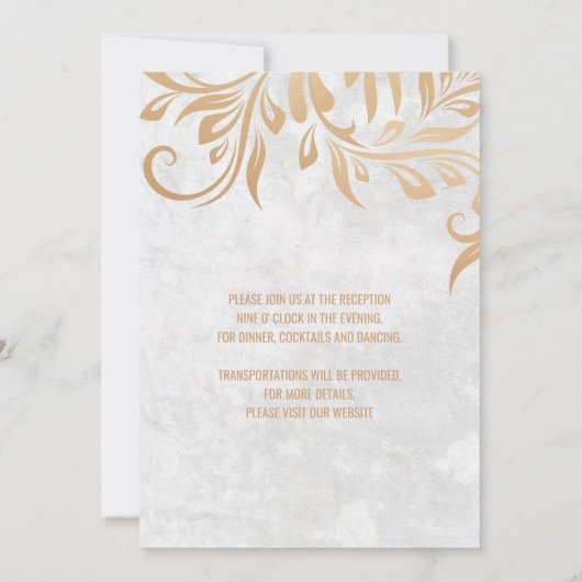 Invitation Eléments classiques stylisés (Dos)