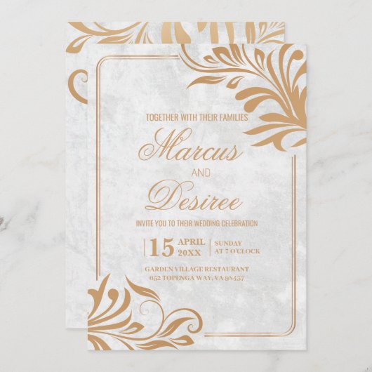 Invitation Éléments Classiques Stylisés (Devant / Derrière)