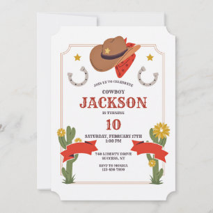 Invitation Éléments de cow-boy