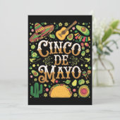 Invitation Éléments de fête mignons de Cinco De Mayo (Debout devant)
