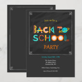 Invitation Éléments de fête pour la rentrée scolaire (Devant / Derrière)