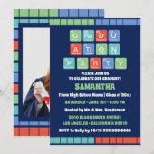 Invitation Éléments de tableau périodique Partie de graduatio (Devant / Derrière)