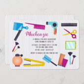 Invitation Éléments d'invitation de l'école de beauté (Devant / Derrière)