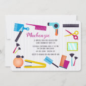 Invitation Éléments d'invitation de l'école de beauté (Devant)