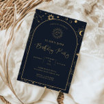 Invitation Eléments mystiques célestes Commencer 30e annivers<br><div class="desc">Conçu pour se coordonner avec notre collection mystique céleste, cette carte d'invitation unique personnalisable d'anniversaire présente de magnifiques éléments célestes d'or sur un arrière - plan de marine sombre. Pour une personnalisation plus avancée de cette conception, par exemple la modification de la disposition, de la police ou de la taille...</div>
