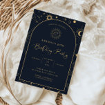 Invitation Eléments mystiques célestes Commencer 40e annivers<br><div class="desc">Conçu pour se coordonner avec notre collection mystique céleste, cette carte d'invitation unique personnalisable d'anniversaire présente de magnifiques éléments célestes d'or sur un arrière - plan de marine sombre. Pour une personnalisation plus avancée de cette conception, par exemple la modification de la disposition, de la police ou de la taille...</div>