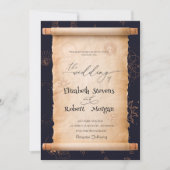 Invitation Éléments Mystiques Célestes Mariage Halloween (Devant)