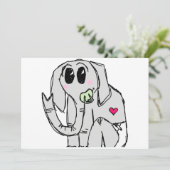 Invitation éléphant (Debout devant)