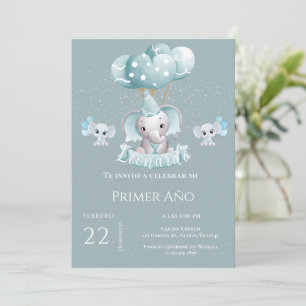 Invitation Elephant 1er anniversaire